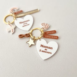 Porte-clé grigri Amour de maman