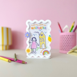 Magnet dessin ou photo Maîtresse magique