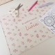Sous-main enfant à personnaliser, fourniture de bureau fleuris
