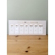 Planning menus de la semaine bois peint lin