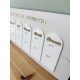 Planning en bois peint lin, menus de la semaine