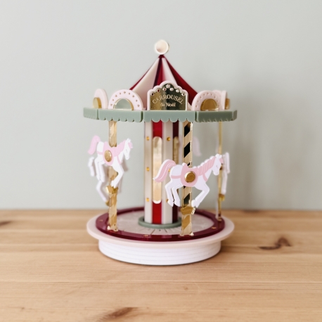 Le carrousel magique de No&euml;l plexiglas, mini monde de No&euml;l
