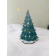 Village de Noël en bois, sapin en bois peint 