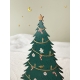 Mini monde de Noël, le sapin du village en bois peint