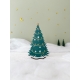 Sapin de Noël miniature, décoration village de Noël en bois
