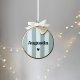 Boule de Noël personnalisée, boule de Noël rayée vert