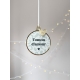 Boule de Noël personnalisée, boule de Noël léopard sauge