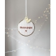 Boule de Noël originale en plexi, modèle Vichy terracotta