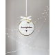 Boule de Noël vichy en plexiglas, modèle vichy beige