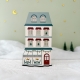 Décoration village de Noël en bois, Maison de Noël et son café