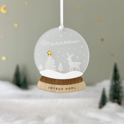 Boule de Noël personnalisée, modèle boule à neige