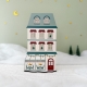 Mini monde de Noël en bois, café de Noël