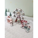 Scènette du Mini monde en bois, Le marché de Noël