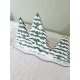 Décor de Noël en bois, sapins enneigés