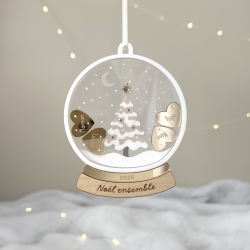 Boule de No&euml;l personnalis&eacute;e, Boule &agrave; neige f&eacute;&eacute;rique