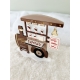 Stand marrons chauds, village miniature en Plexiglas