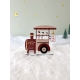 Stand de marrons chauds miniature, village de Noël en bois