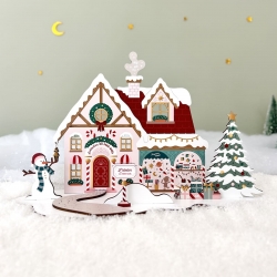 Décor féérique de Noël, Univers enchanté du Père Noël en bois