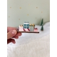 Accessoire mini monde Noël, jolis paquets cadeaux en bois