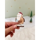 Personnage mini monde de Noël en bois, Huguette la chouette