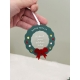 Boule de Noël personnalisée famille, couronne de l'avent