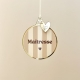 Boule de Noël ronde nounou ou maîtresse, cadeau original Noël