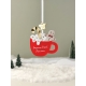 Cadeau personnalisé nounou, boule de Noël colorée tasse