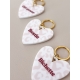 Porte-clés coeur léopard rose Bestie ou Bichette, cadeau meilleure amie