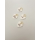 Porte-clef coeur famille, motif Léopard beige