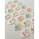 Porte-clé coeur plexiglas Lovely family, cadeau grigri