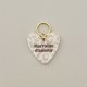 Porte-clé coeur léopard beige, cadeau symbolique famille