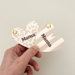Miroir de poche coeur Mama