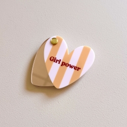 Miroir de poche coeur Girl power
