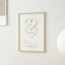 Affiche en plexiglas liens du coeur Mamie