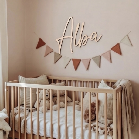 Enseigne pr&eacute;nom en bois &agrave; personnaliser, d&eacute;coration chambre d'enfant
