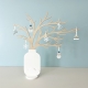 Arbre à décorer en bois, décoration d'intérieur évolutive, version hiver