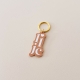 Porte-clé personnalisé initiales famille terracotta et beige
