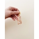 Porte-clé initiales à personnaliser terracotta, cadeau famille