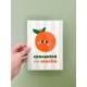Décoration murale orange style étiquette vintage fruit