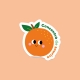 Sticker autocollant Orange - Collection Club P'tit déj