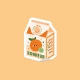 Sticker autocollant Brique de jus d'orange - Collection Club P'tit déj