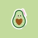 Sticker autocollant Avocat - Collection Club P'tit déj